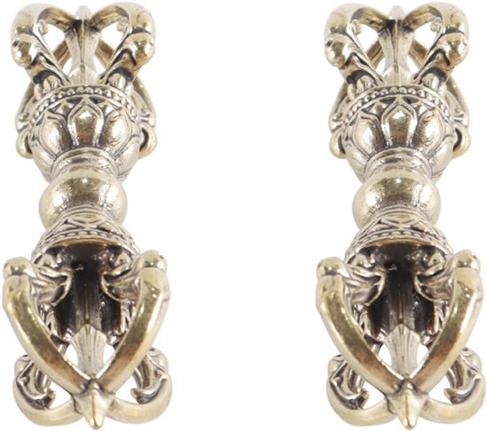 SnelShoppen - Buddhist Supplies - Handgemaakte Brass Vajra Meditatie Symbool voor Thuis, Kantoor, Tafel, DIY Sleutelhanger, Auto Decoratie van Snelshoppen — afbeelding 3