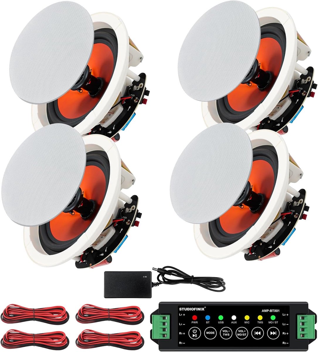 Inbouwspeaker 6.5 inch - 600 watt - Bluetooth verbinding - perfecte geluidskwaliteit voor thuis - SnelShoppen