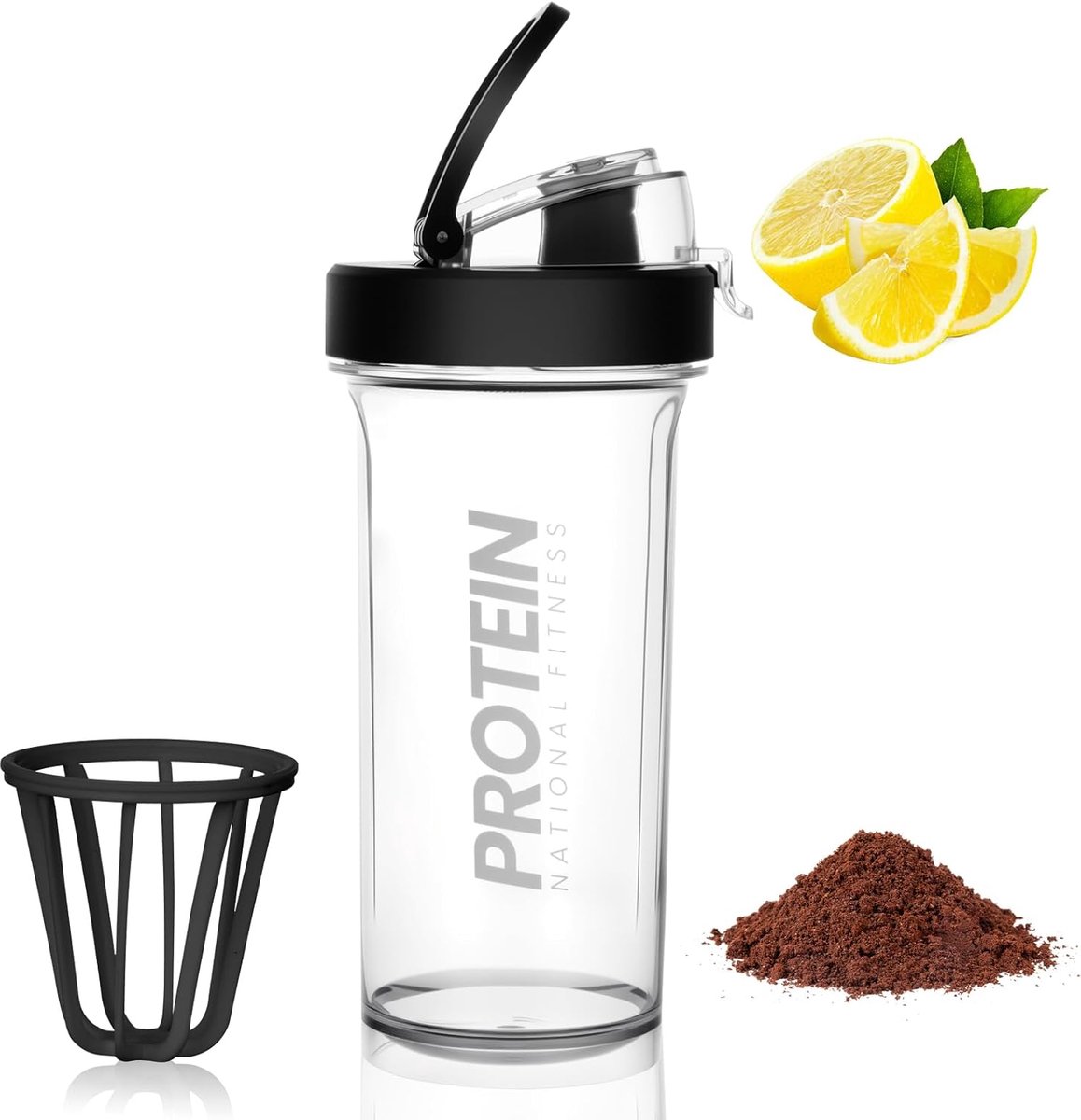Protein Shaker 500 ml - BPA vrij - Lekvrij ontwerp - Ideaal voor eiwitshakes - SnelShoppen