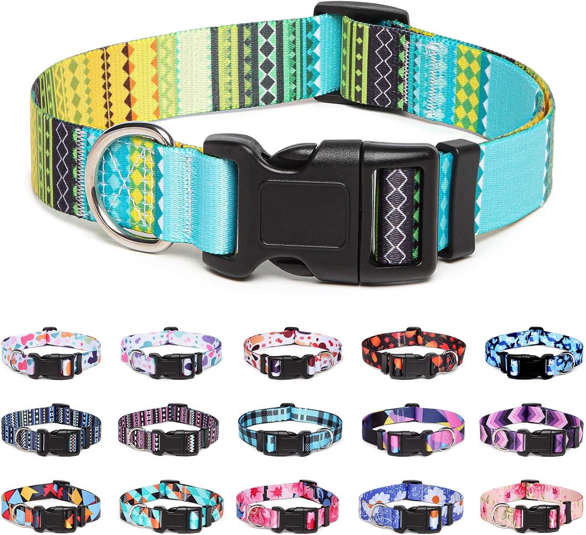 Hondenhalsband M - Geel - Verstelbaar nylon - Zacht en comfortabel voor dagelijks gebruik - SnelShoppen
