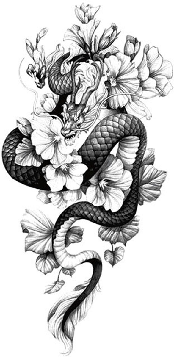 Tijdelijke tattoo draak 3 dagen