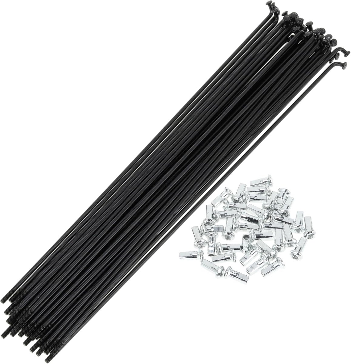 Spaken 12G 255mm Lengte Fiets Wiel Spaken Zwart Carbon Staal