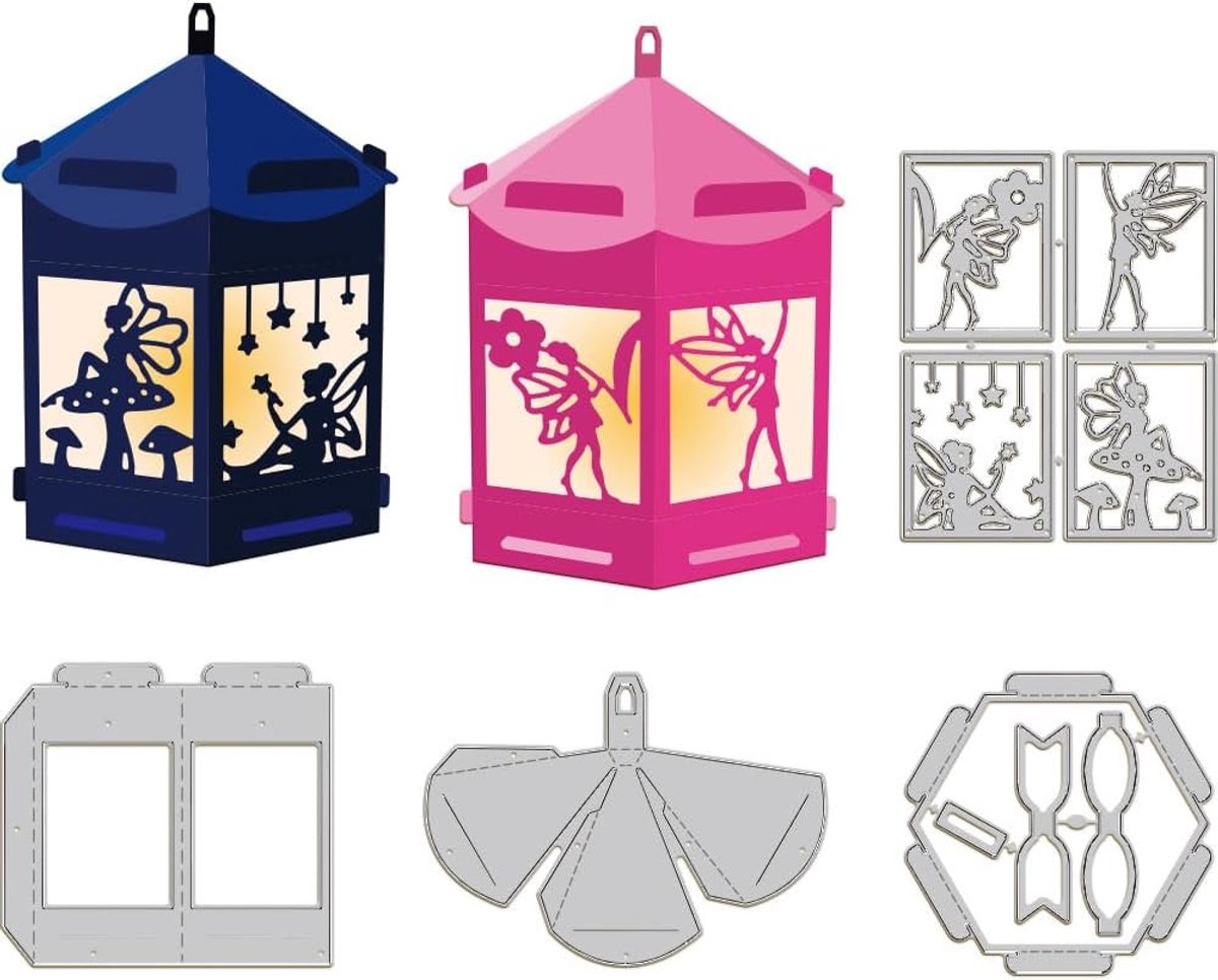 3D Fairy Box Snijmallen voor Kaarten Maken Metalen 3D Fairy Light Box Die Cuts Snijden Dies Sjablonen Voor Scrapbooking Journal Embossing Papier Craft Decor