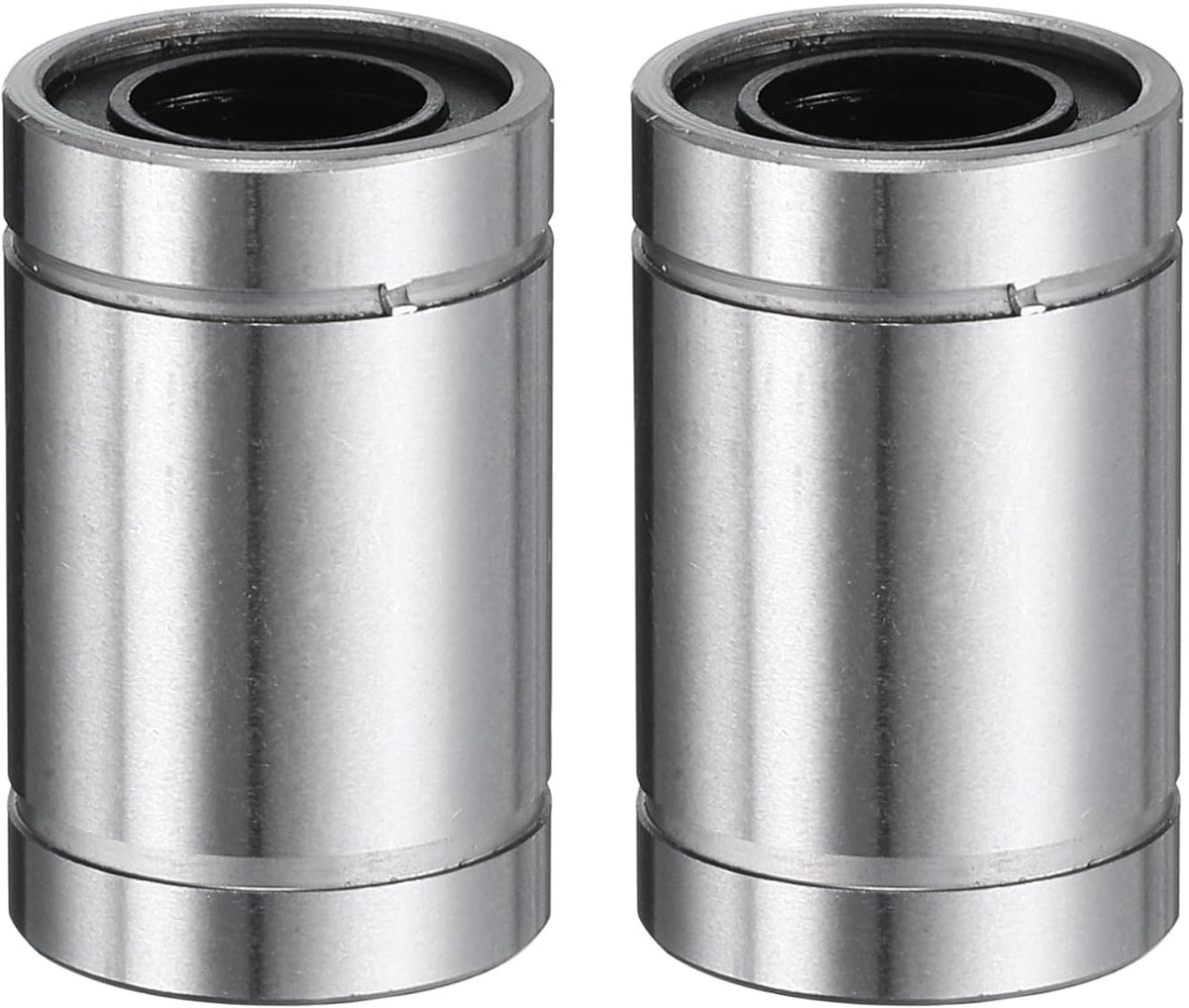 Lineaire lagers, 2 stuks, 8 mm boring, 15 mm, OD, 24 mm lengte, lineaire kogellagers, dubbelzijdig, rubber, verzegeld lagerstaal voor CNC-machine, 3D-printer, voedselverpakkingsmachine