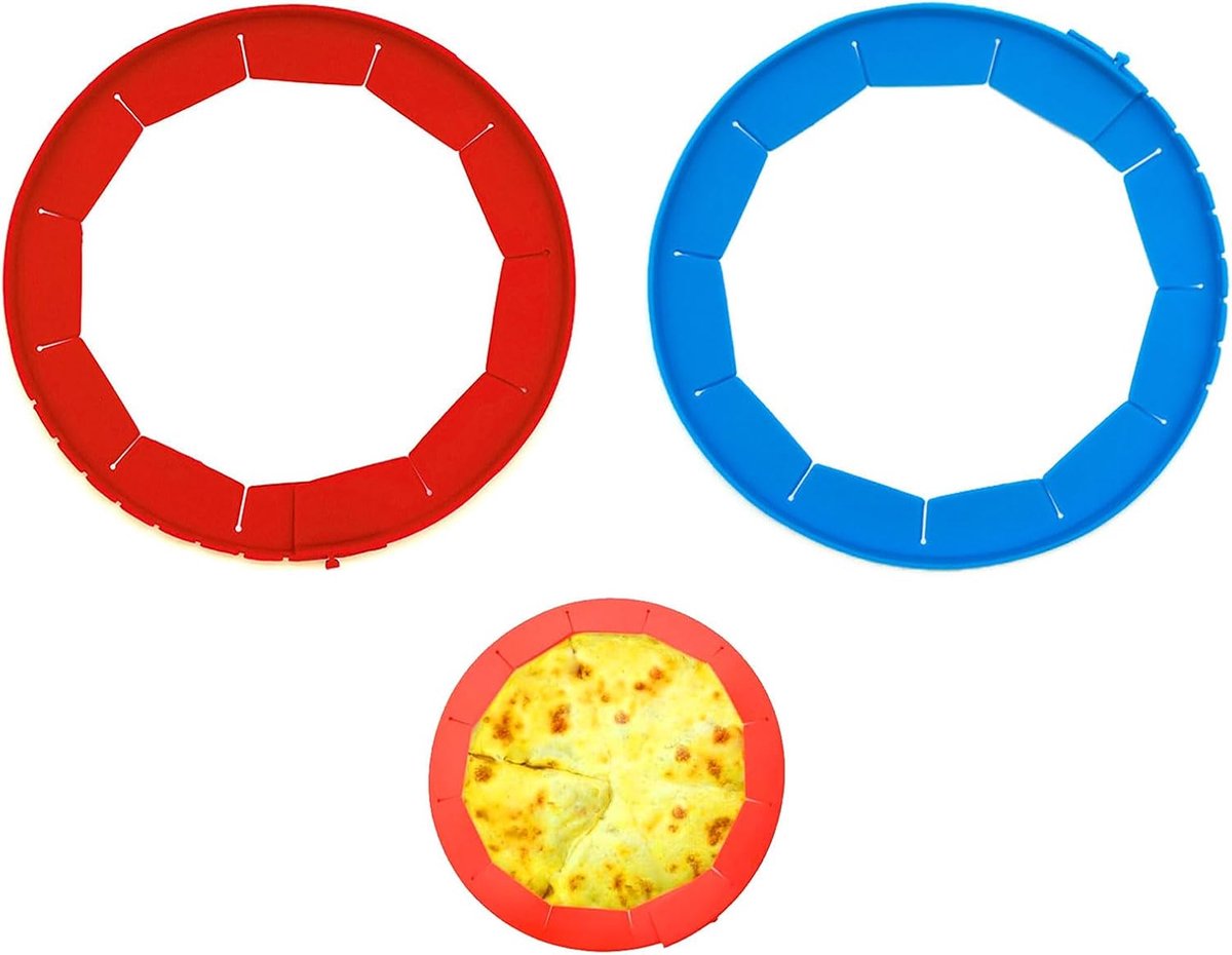 Taartbodem Beschermer 2-delig voor het Beschermen van Taartbodems, Siliconen Taartvorm Beschermers voor het Bakken Keukengerei voor 20-25 cm Pizza's'