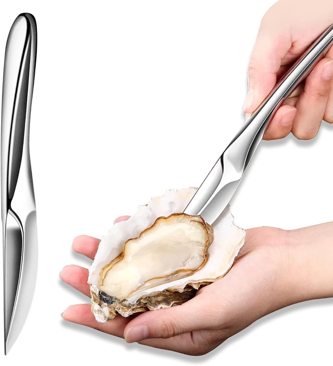 1 Stuks oestermes van roestvrij staal, Oestermes, oesters opener, Oestermes en snijbestendige handschoenen, Geschikt voor het openen van diverse schelpdieren zoals schelpen, mosselen, en oesters.