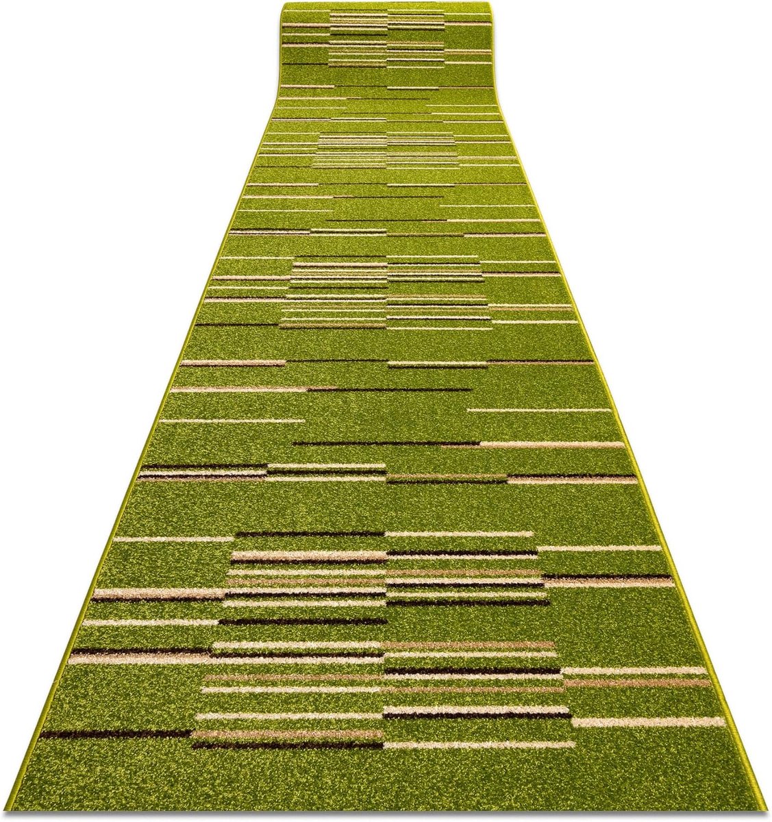 Rugsx Loper Heat-Set FRYZ NELI groen 80x340 cm