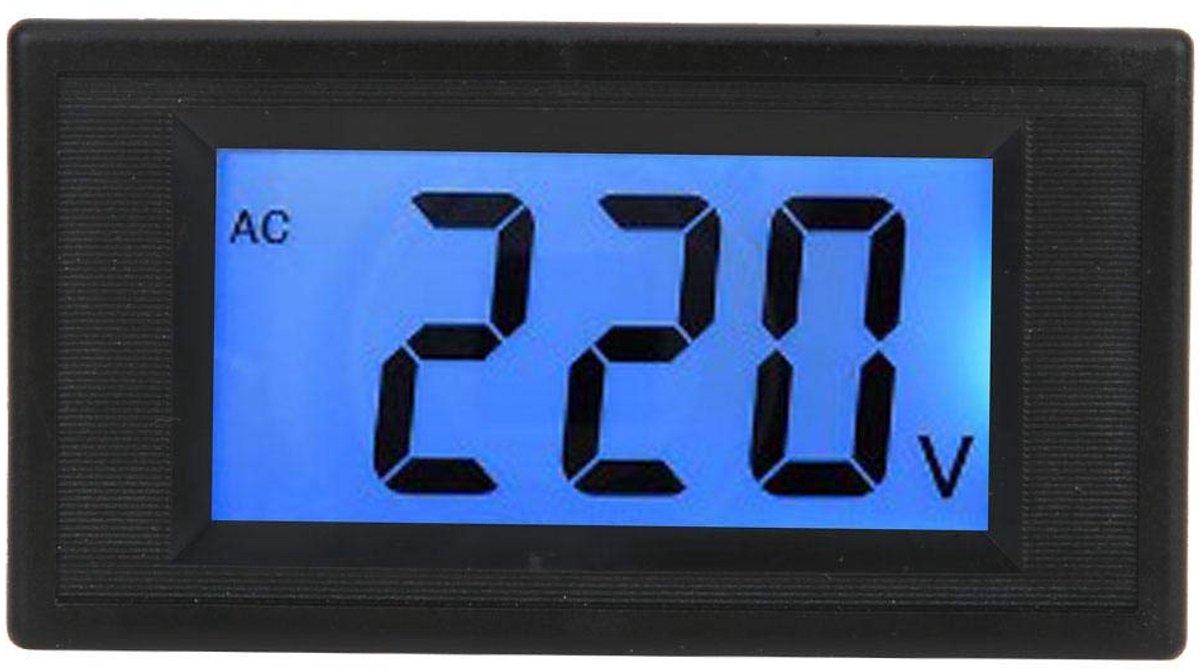Display AC80-500V AC voltmeter digitale voltmeter twee kabels omvormer voor netstroom 220V AC