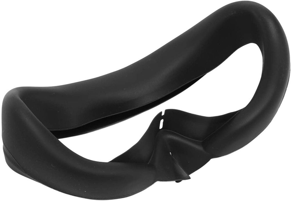Gezichtsbedekking voor Pico 4, Zweetbestendige Siliconen Hoes Oogkussen Gezichtskussenhoes voor Pico 4 VR-headset (Zwart)