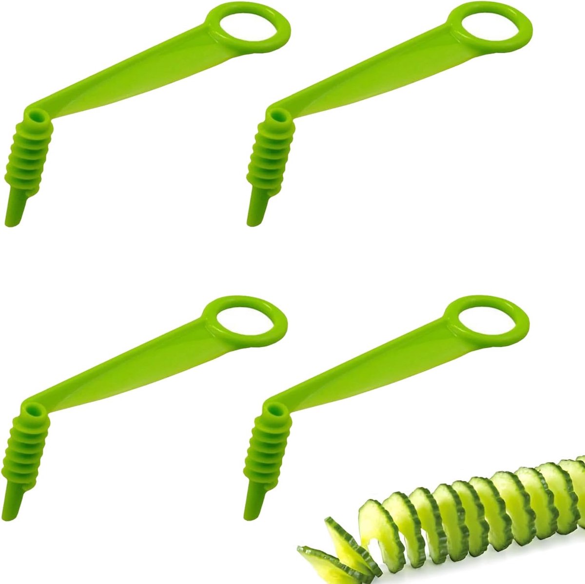 4 stuks spiraalsnijders voor groenten, radijssnijder, radijssnijder, aardappelspiraalsnijder, aardappelspiraal, aardappelsnijder, aardappelsnijder, spiralen
