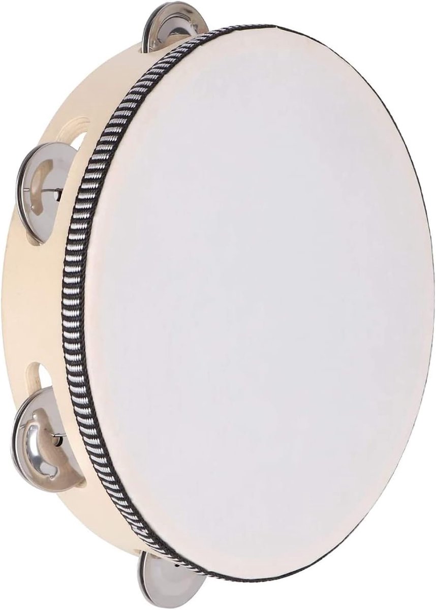 Handtrommel, enkele rij handtrommel, percussie, tamboerijn, tamboerijn drum, om te dansen, spelen, zangbegeleiding, 20,4 cm