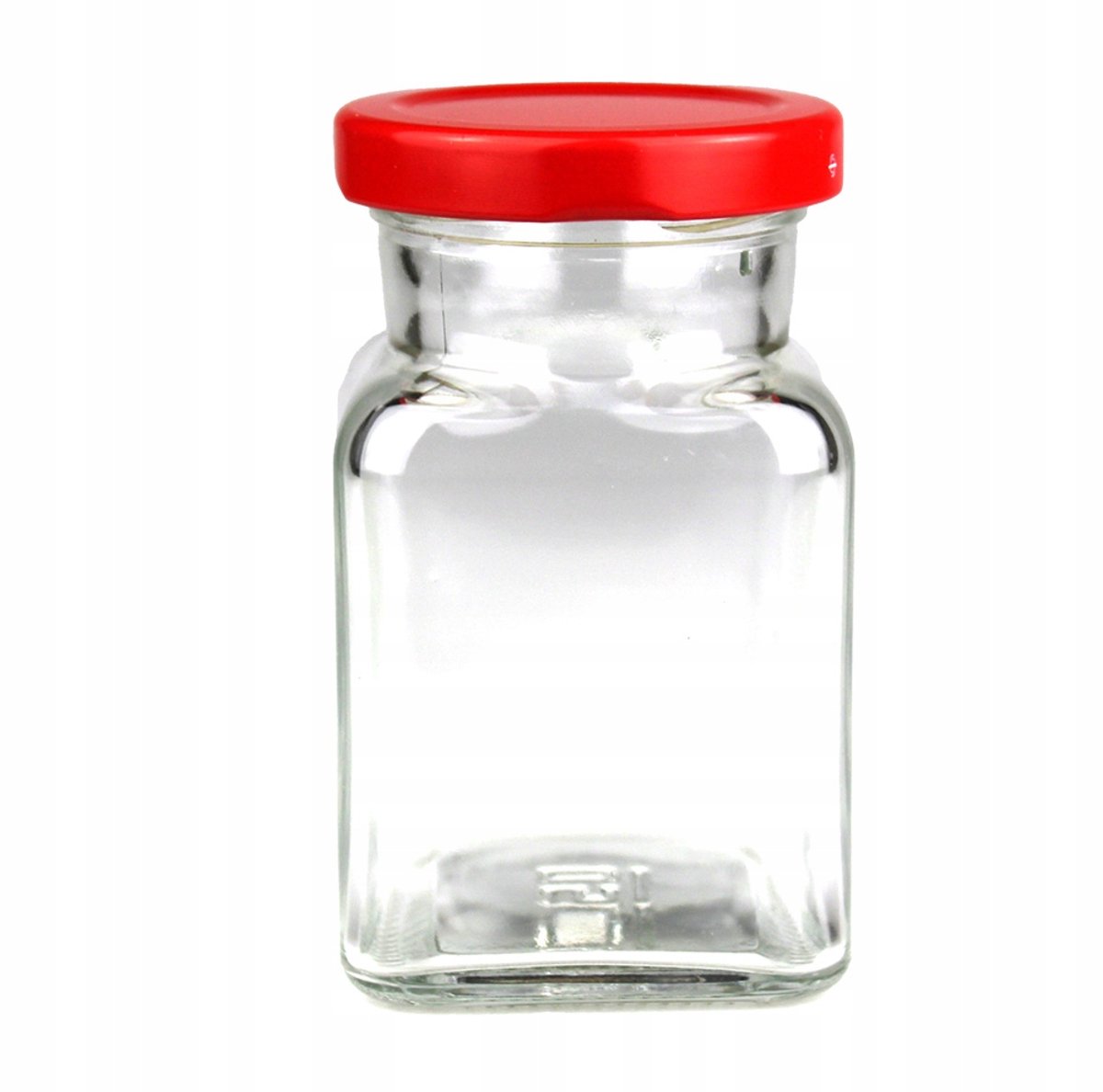 Glazen Pot met Rode Deksel voor Kaarsen - 150 ml