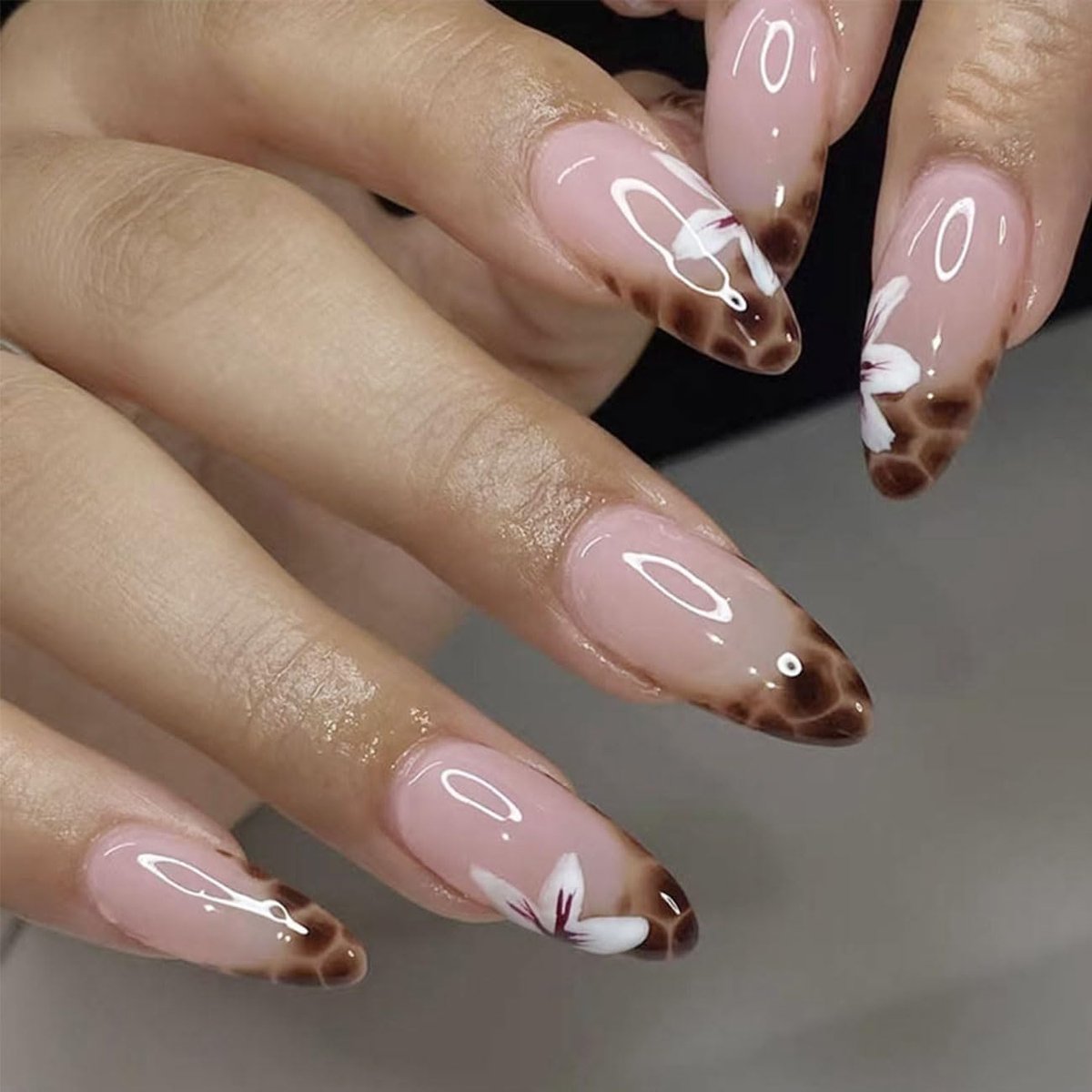 Nepnagels set 24 stuks - 12 maten - Franse leopard en bloemenprint - Voor dagelijkse gebruik - ShopVlot