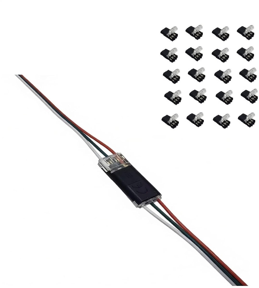 D3 3-pins draadconnectoren 20PCS - laagspanningsconnectoren - snel aansluiten - ideaal voor auto en audio - SnelShoppen