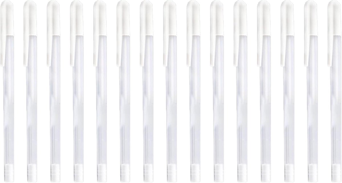 Gelpen set 15 stuks 0.8 mm - witte acryl markering - waterproof inkt - voor tekenen en highlights - SnelShoppen
