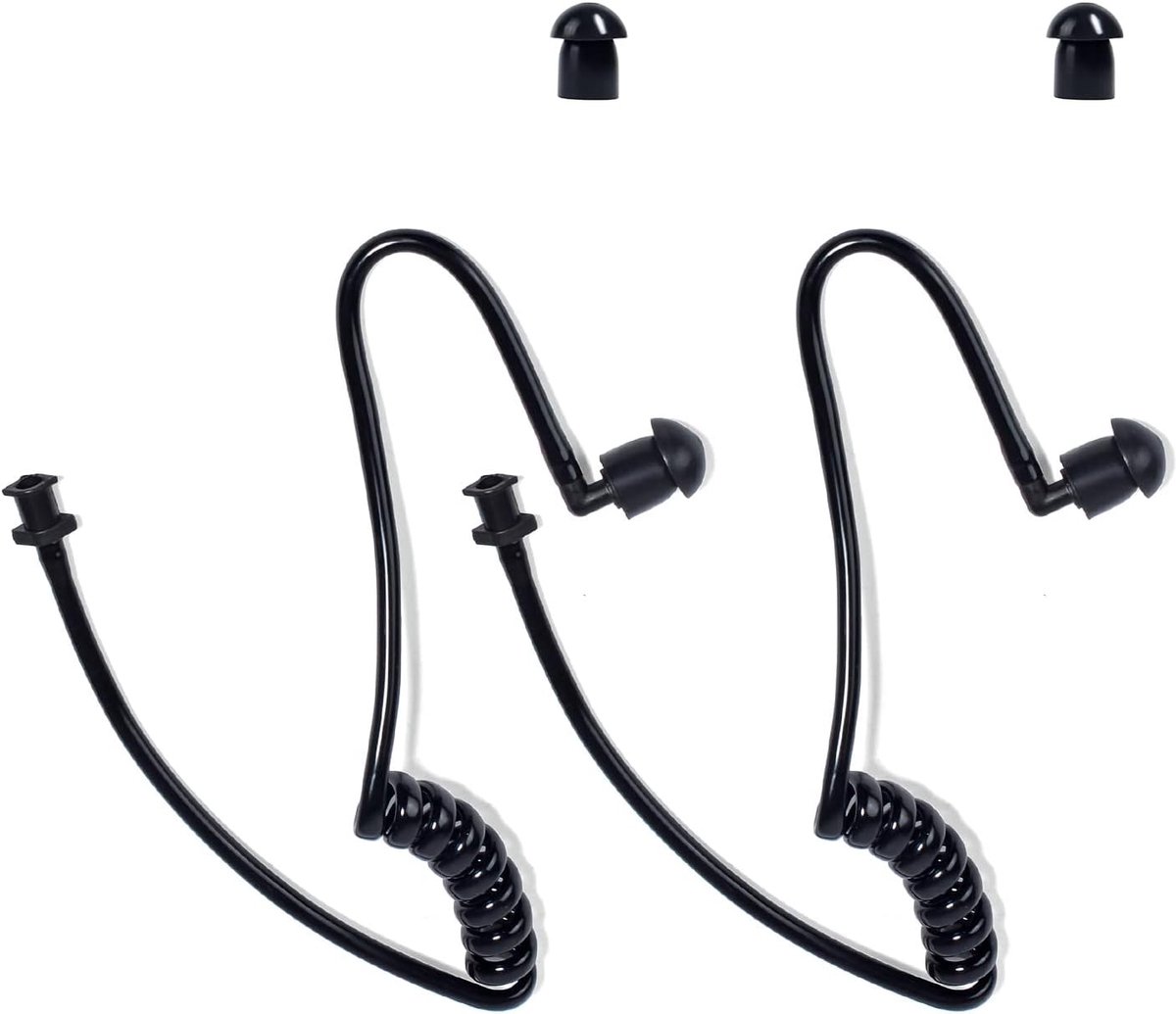 Acoustische luchtcoils voor walkietalkie - zwart - hypoallergeen - langdurig comfort - SnelShoppen