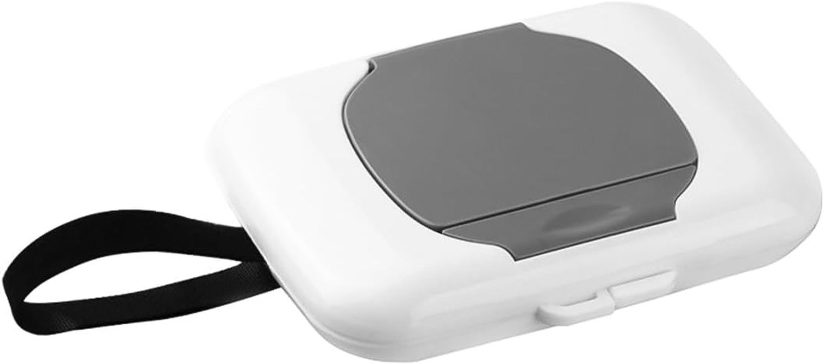 Verwisselbare natte doekjes box - Compact en lichtgewicht - Herbruikbaar met hangband - Perfect voor onderweg - SnelShoppen