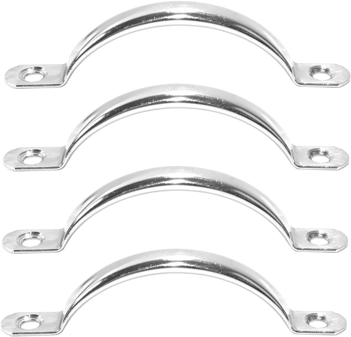 Trekgreep ronde buis 95mm - roestvrij staal - duurzaam en stevig - perfect voor kabinetten - SnelShoppen
