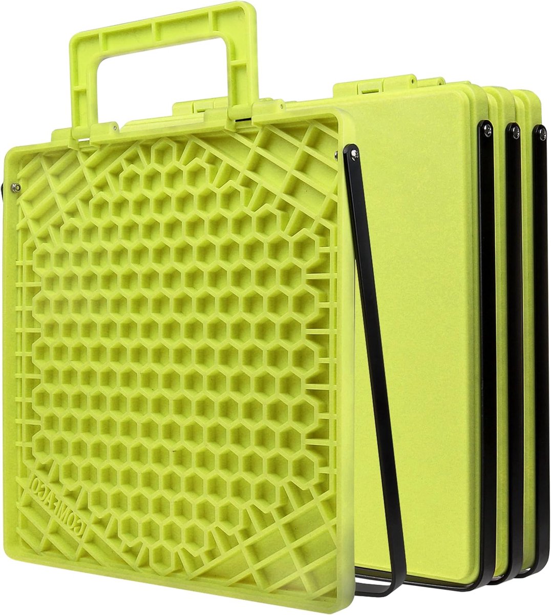 Stabilisator platen groot 31,5 x 30,5 cm - stevig polypropyleen - met handvat - voorkomt zinken van jacks - ShopVlot