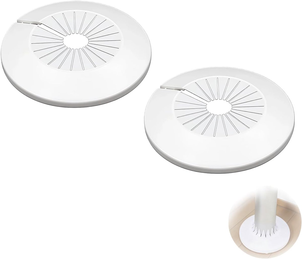 Roestvrijstalen rosette voor verwarmings- en waterleidingen - universele afdekking 14-29 mm - ShopVlot