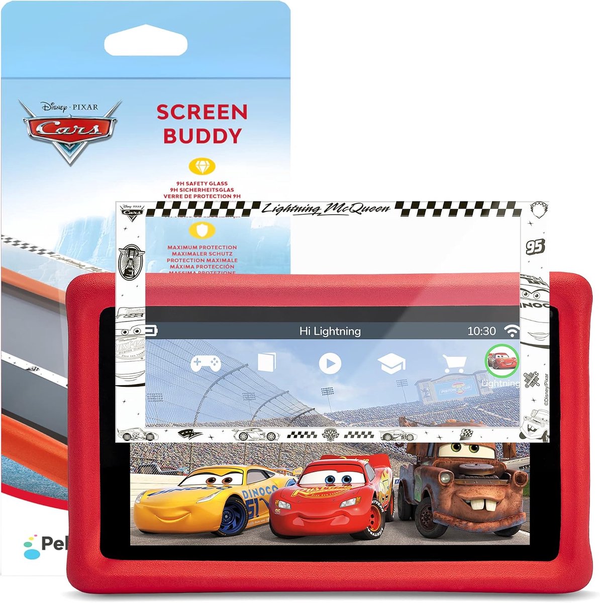 Beschermfolie 7'' - Cars Screen Buddy - krasbestendig - ideaal voor onderweg - ShopVlot