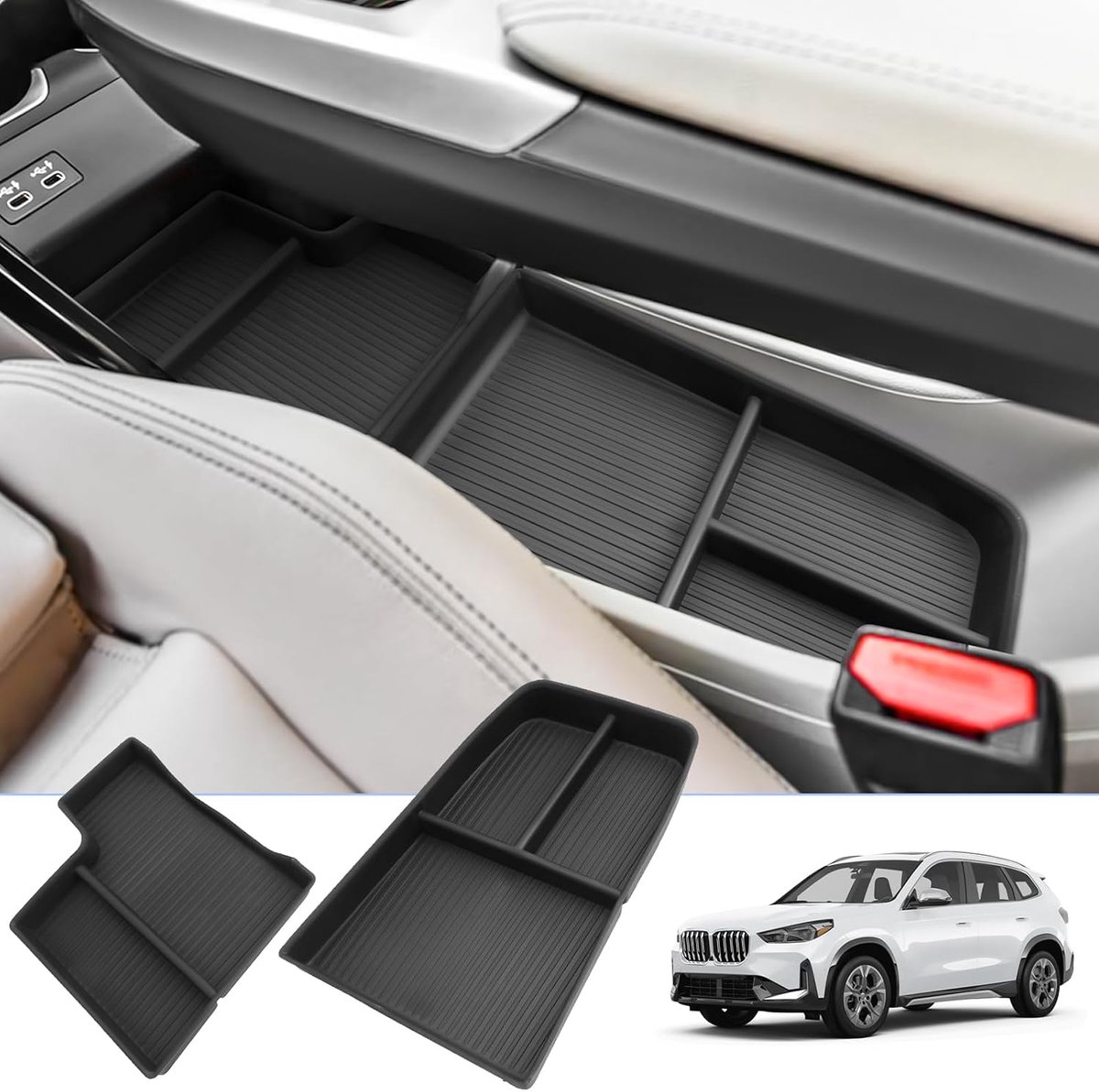 Center console opbergdoos - compatibel met BMW X1 U11 2023/2024 - ABS kunststof - duurzame armsteun organizer - ShopVlot