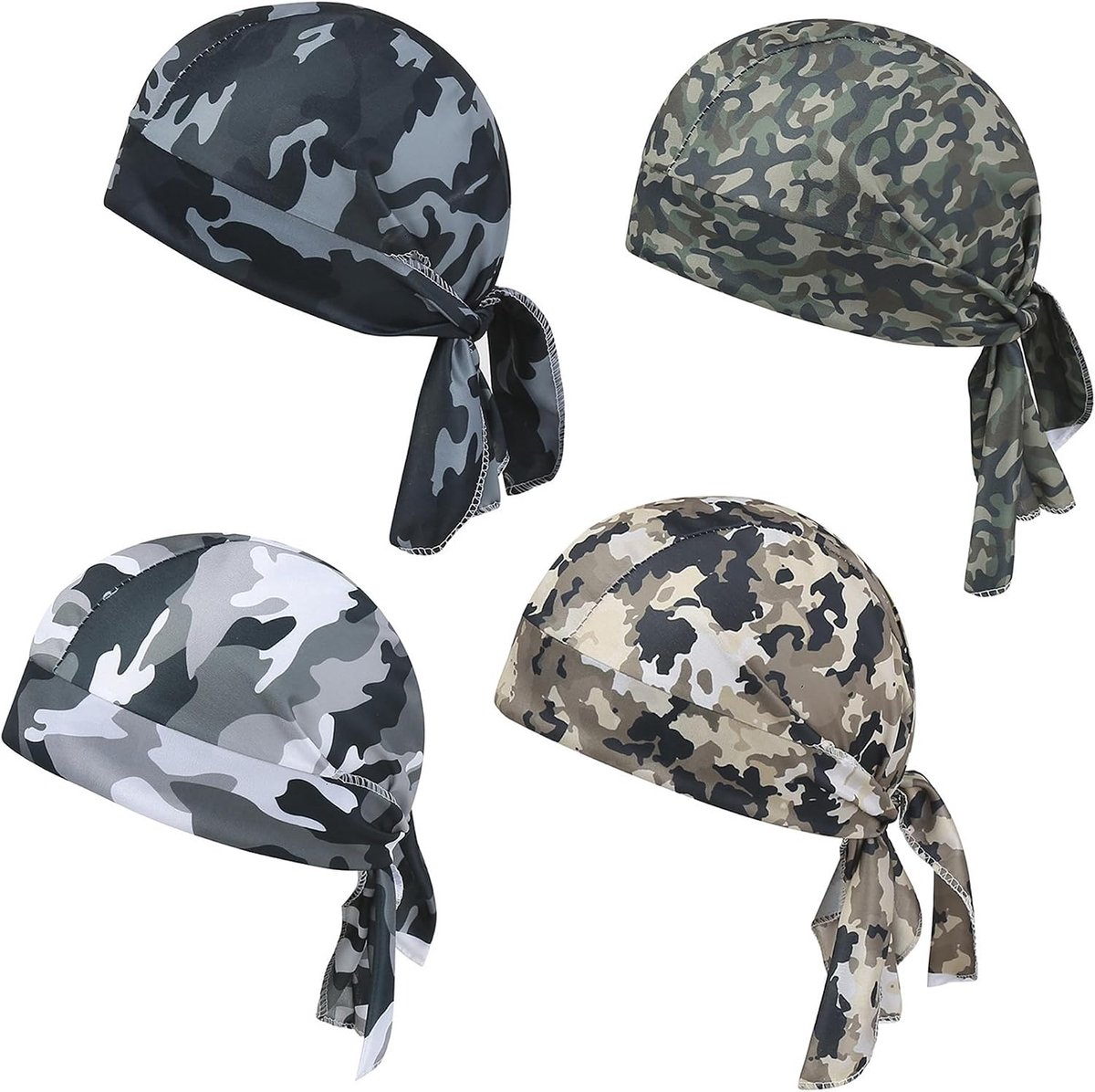 UV-bescherming bandana's 4 stuks - ademend polyester - ideaal voor buitenactiviteiten - ShopVlot