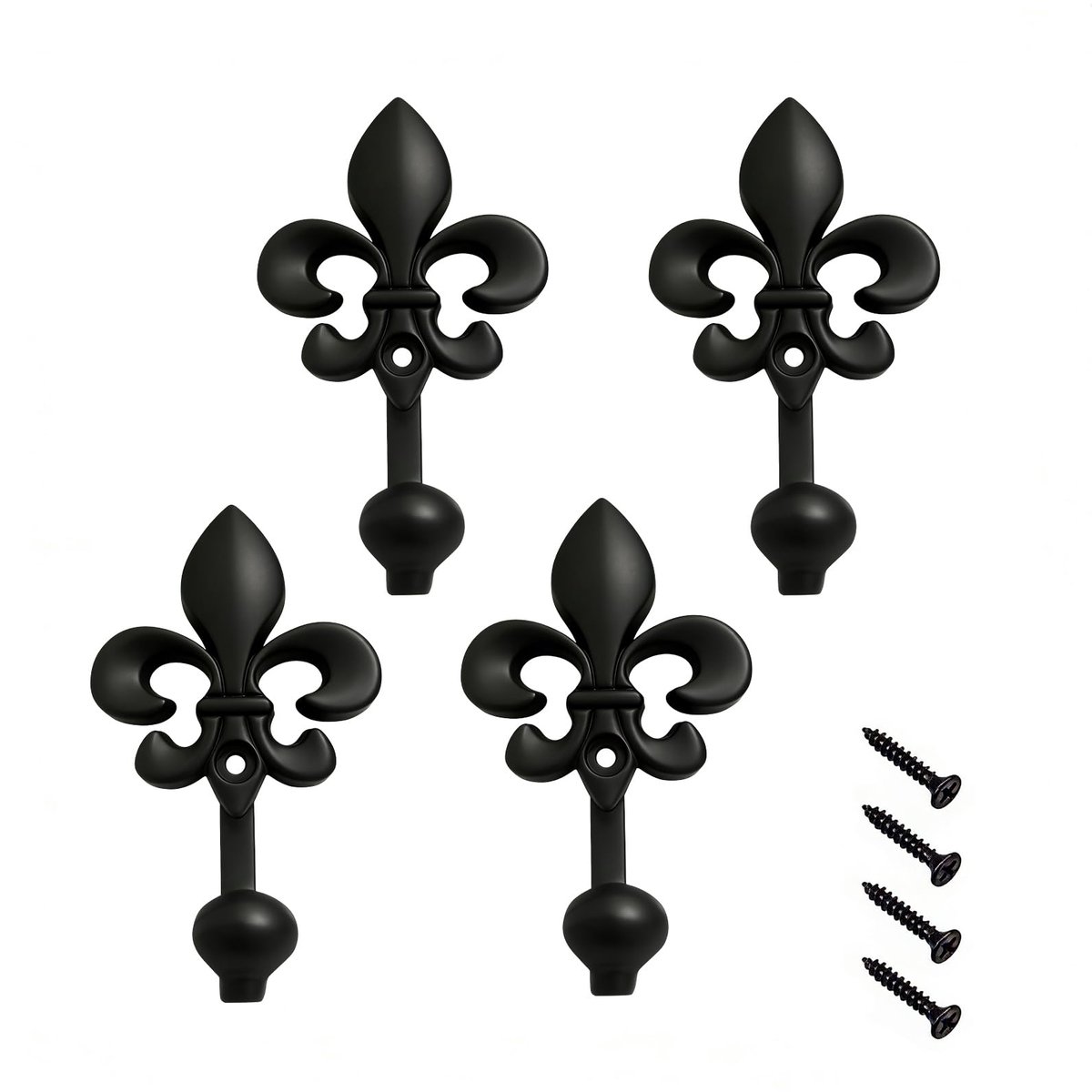 Muur haken vintage metalen - Fleur-de-Lis design - Decoratief en praktisch - Ideaal voor gordijnen - ShopVlot