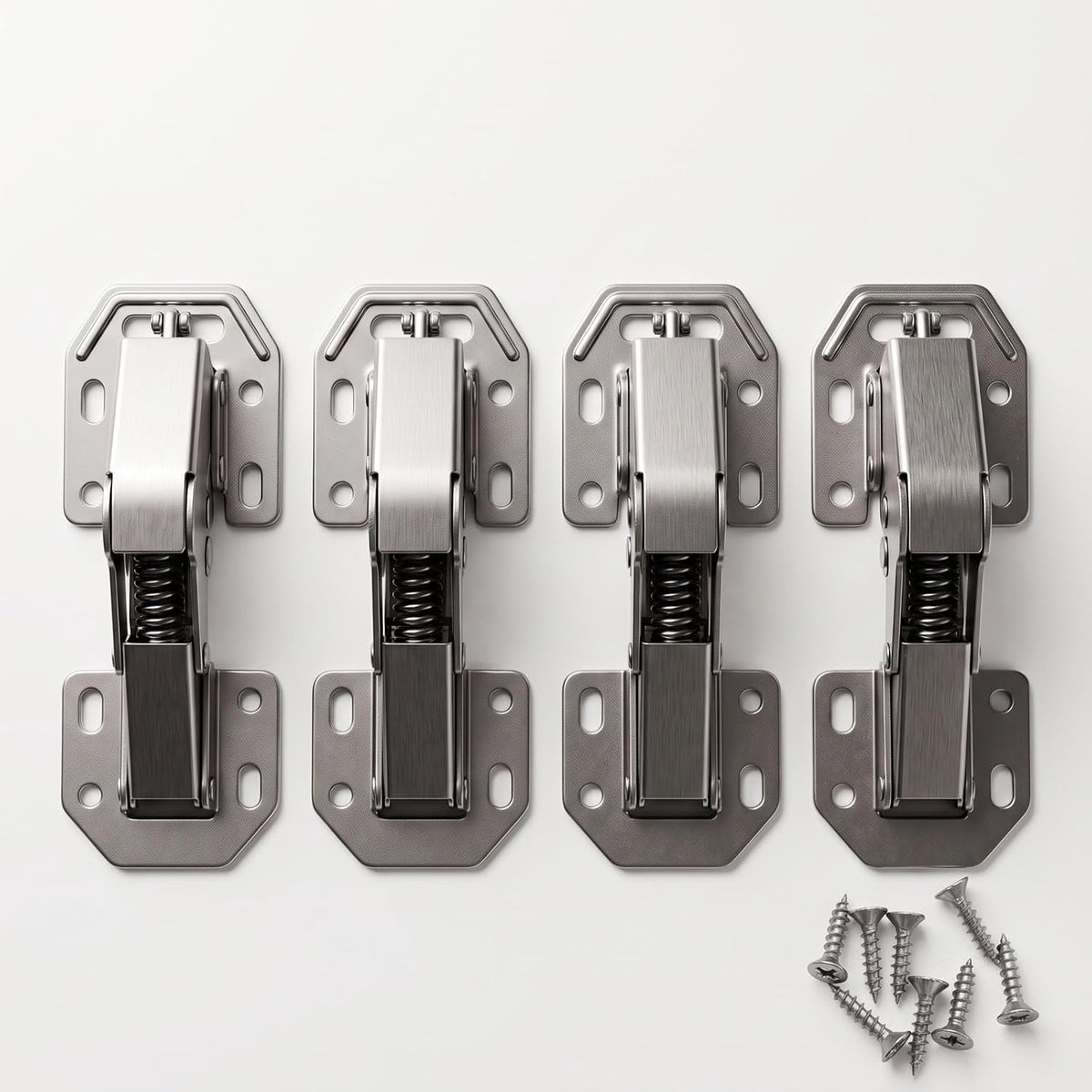 Softclose scharnieren 8 stuks - 113 mm - opschroefscharnier - voor eenvoudige kastdeuren - ShopVlot