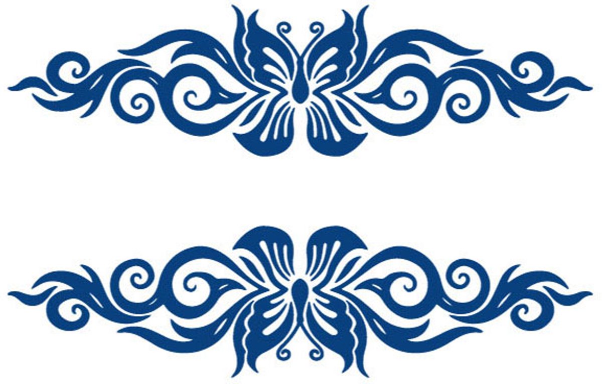 Tijdelijke tattoo Butterfly Flow Duo 2 weken
