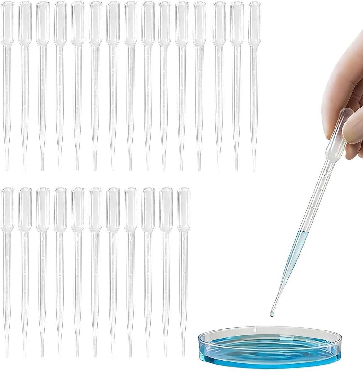 Pipetten plastic disposable 5ml - 100 stuks - met schaal - ideaal voor laboratoria en DIY-projecten - ShopVlot