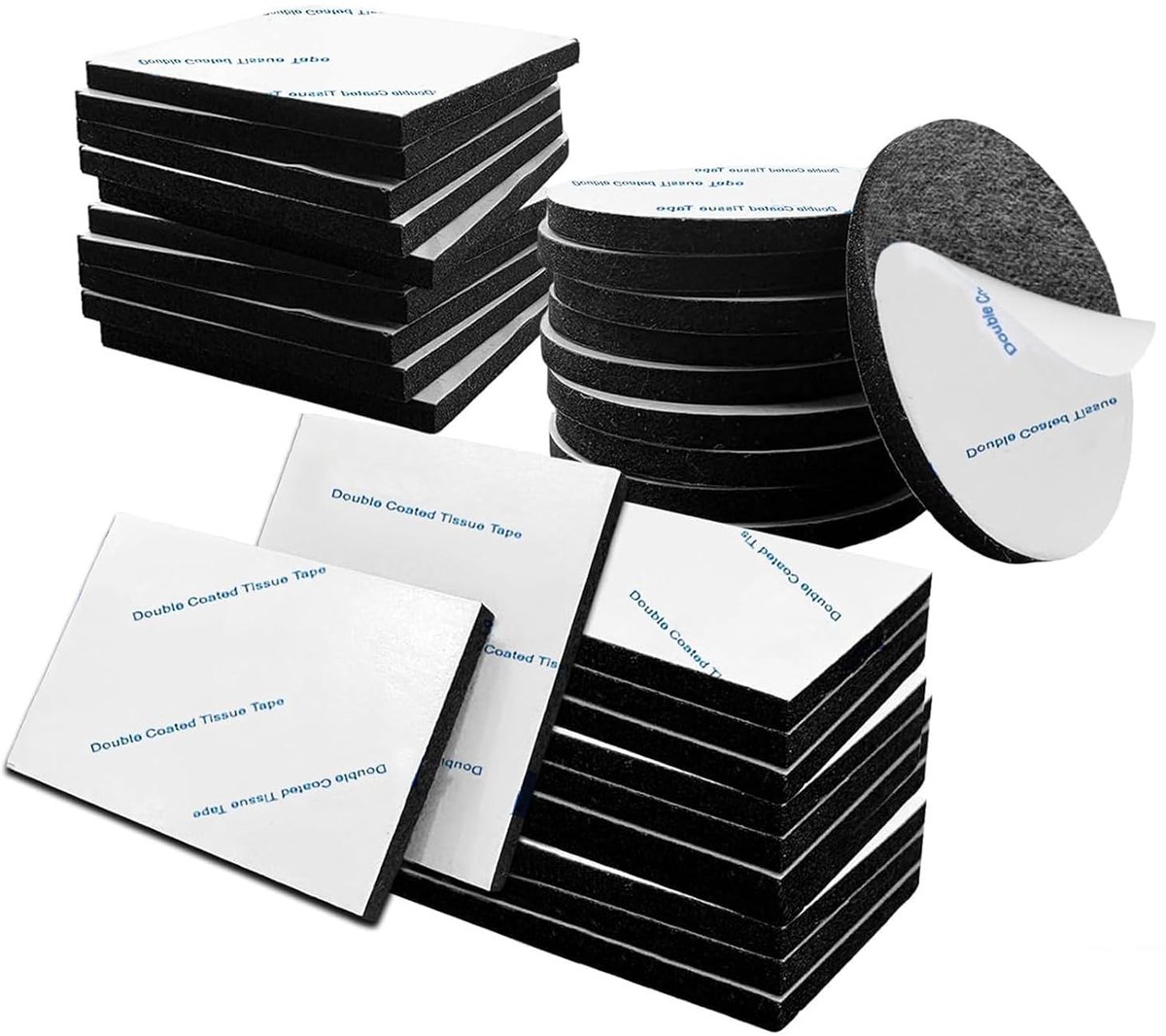 Dubbelzijdige schuimrubberen tape - 30 sterke pads - waterproof - ideaal voor vaste voorwerpen - ShopVlot
