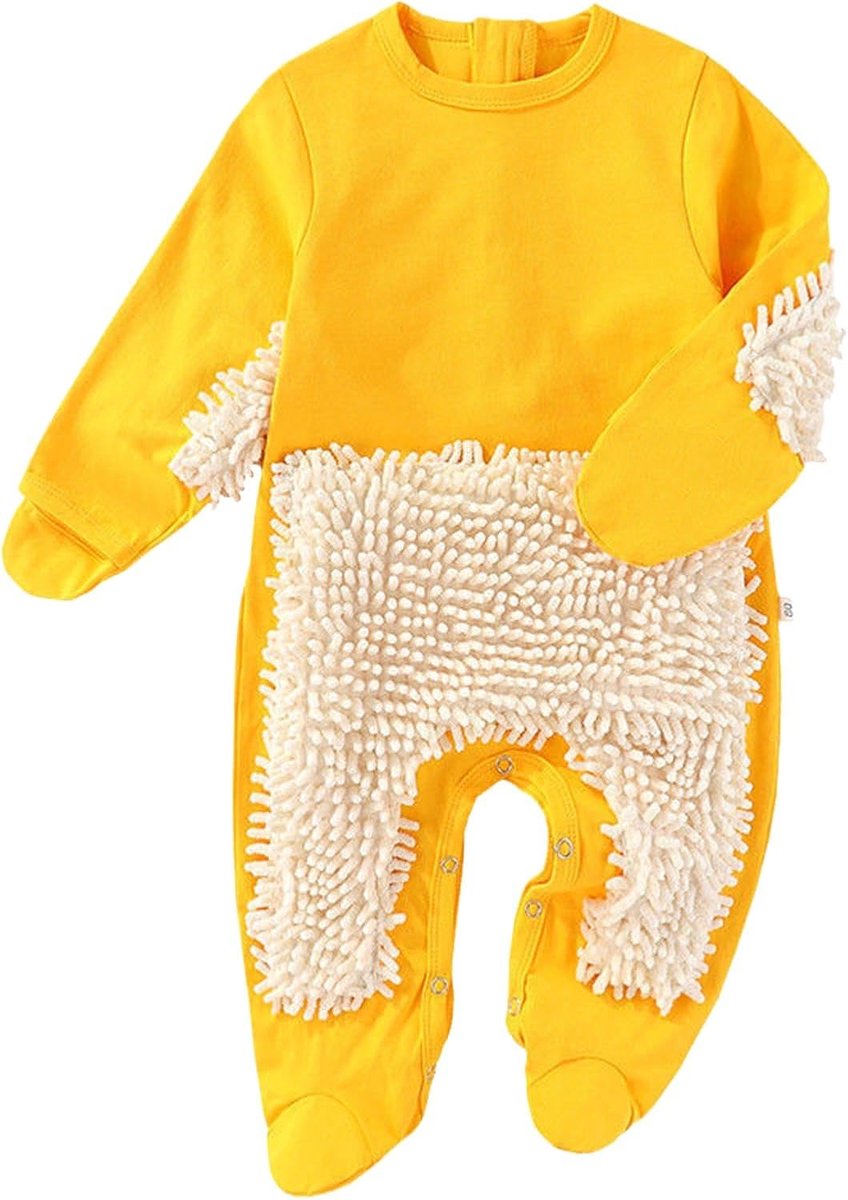 Body mop kostuum voor baby's - kruipmaat - vloerreiniging - leuk rollenspel - SnelShoppen