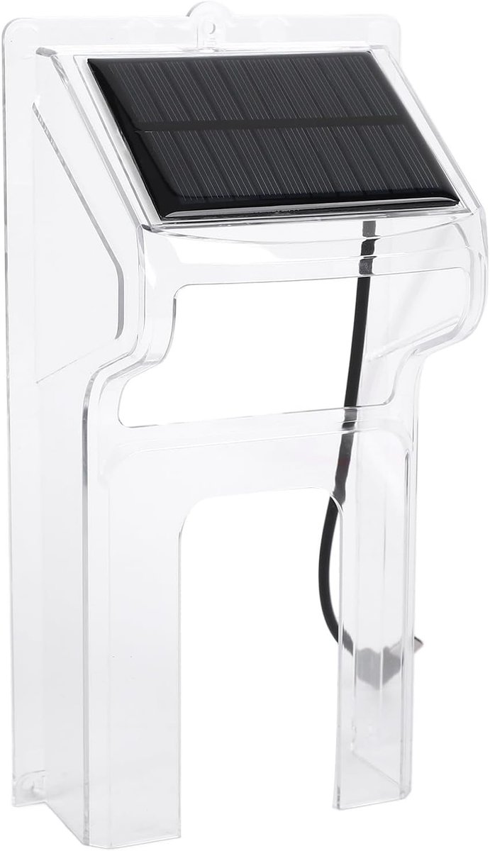 Deurbel Regenkap - Deurbel Beschermhoes - Deurbel Beschermen - Zonne-energie Opladend - 11.5 x 21.5 cm - Transparant — afbeelding 4