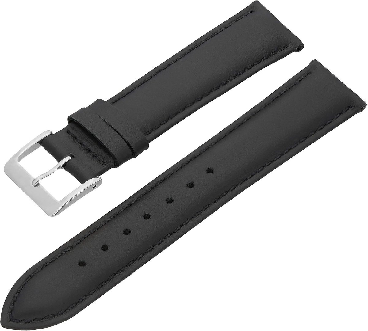 Lederen Horlogeband 20mm - Echt Koeienleer - Luxe Afwerking - Comfortabel Draagcomfort - SnelShoppen