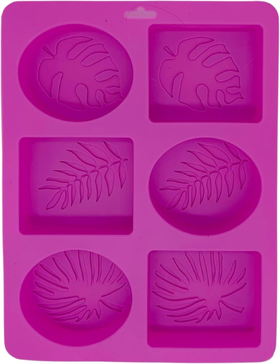 Silicone zeepmal 6 vakken - rechthoekig silicone - multifunctioneel - ideaal voor zelfgemaakte zeep - SnelShoppen