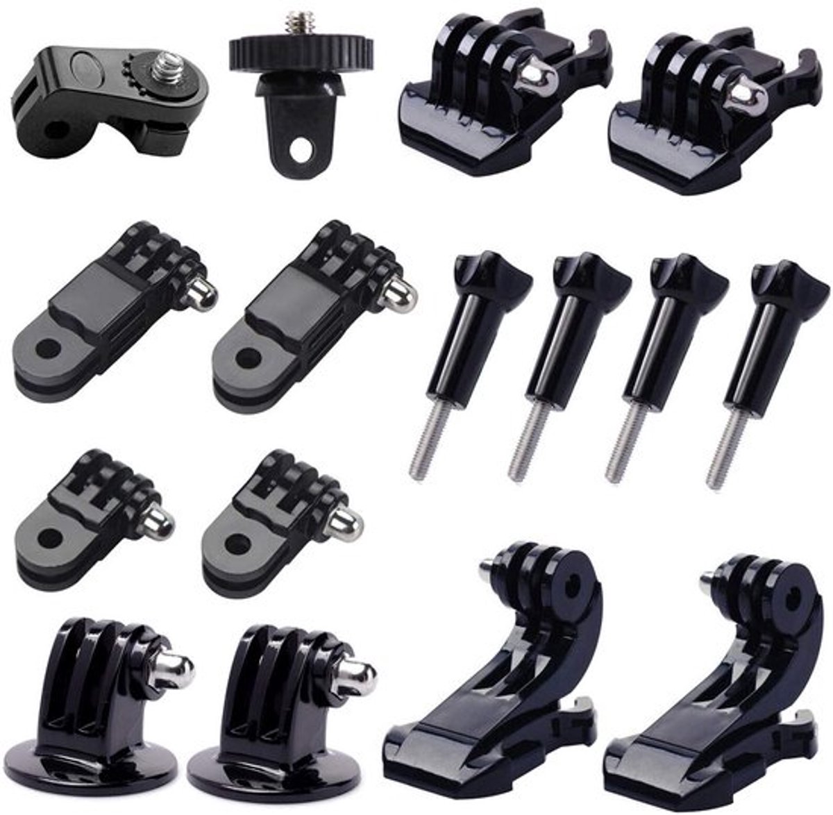 Geschikt voor 1/4" Schroefadapter 3-weg draaiarm J-haak Gesp Basis Statiefbevestiging Geschikt voor GoPro DJI
