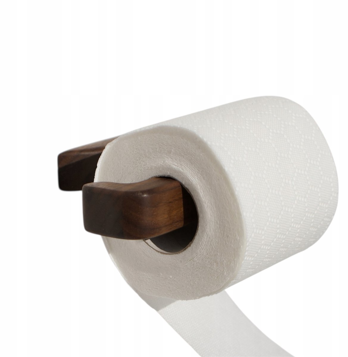 Merkloos Houten Toiletrolhouder Walnoot - Stijlvol & Praktisch