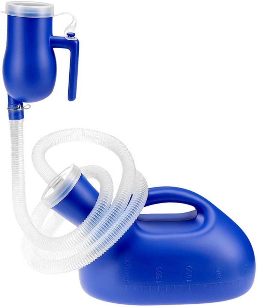 ® urineflessen voor mannen, draagbare urineflessen voor mannen met 1.6 m buis 2000 ml voor reisziekenhuis