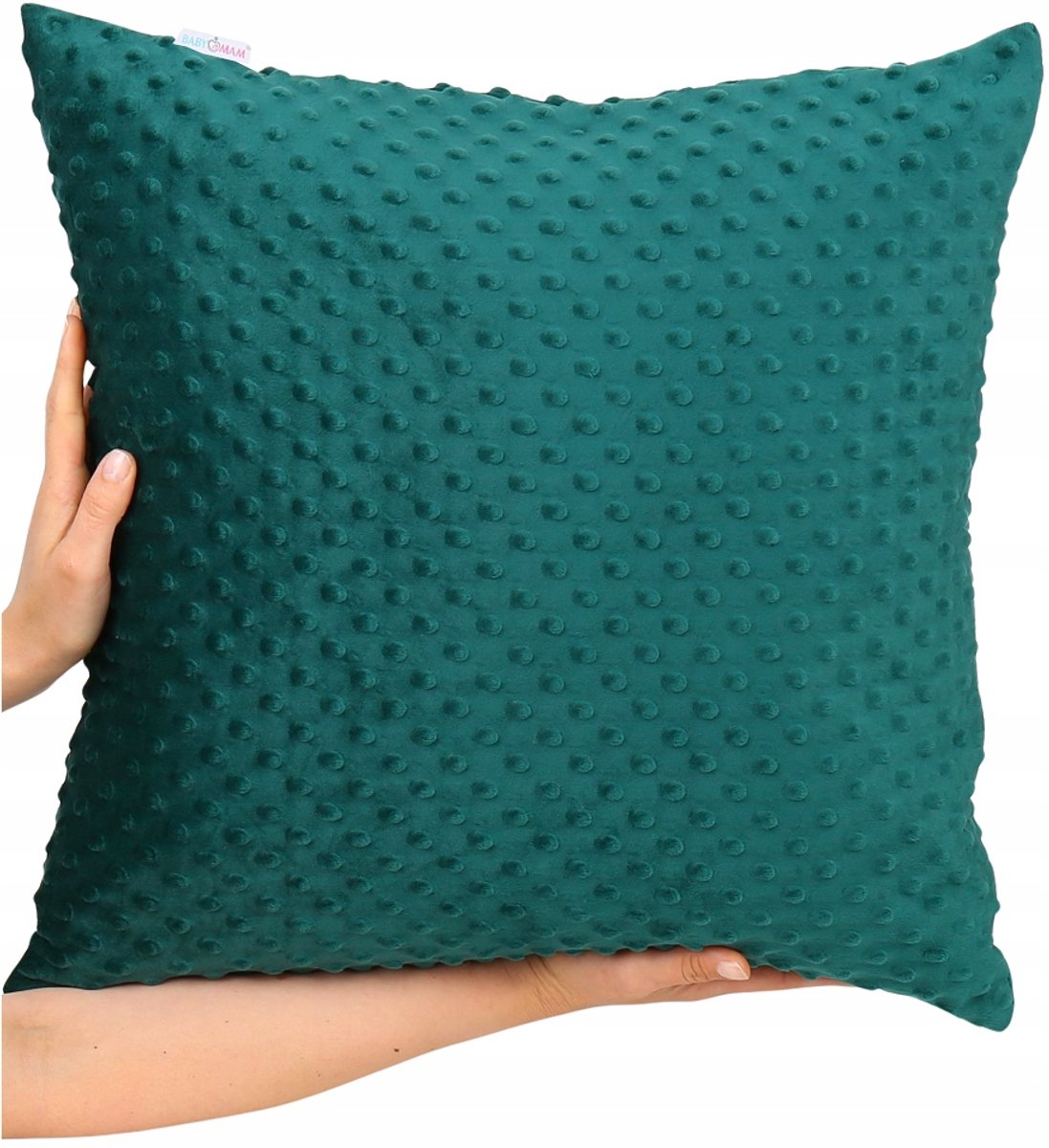 Decoratieve Minky Kussenhoezen 48x48 cm met Wol - Groen