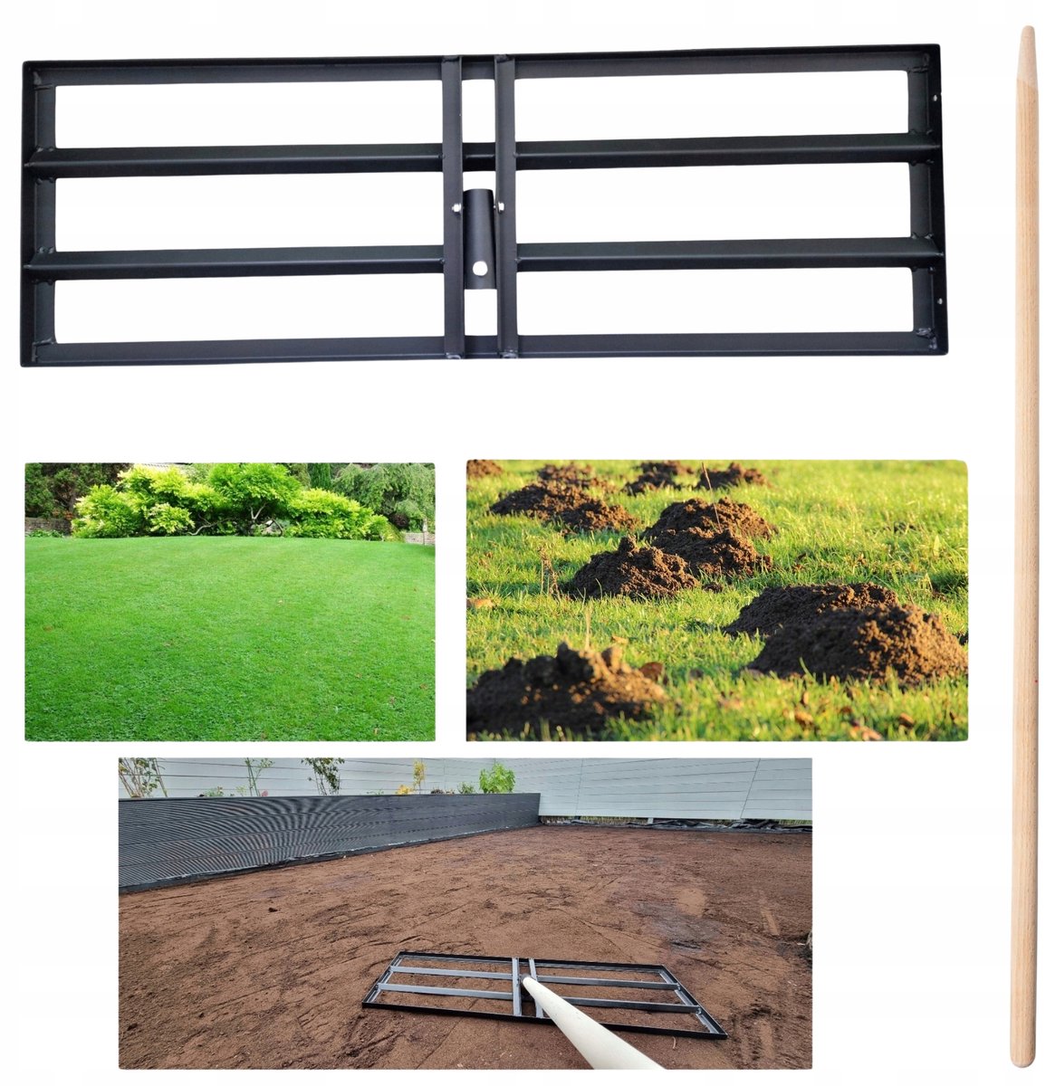 Handmatige egalisatiehark 90x30cm - Egaliseer Uw Lawn Perfect