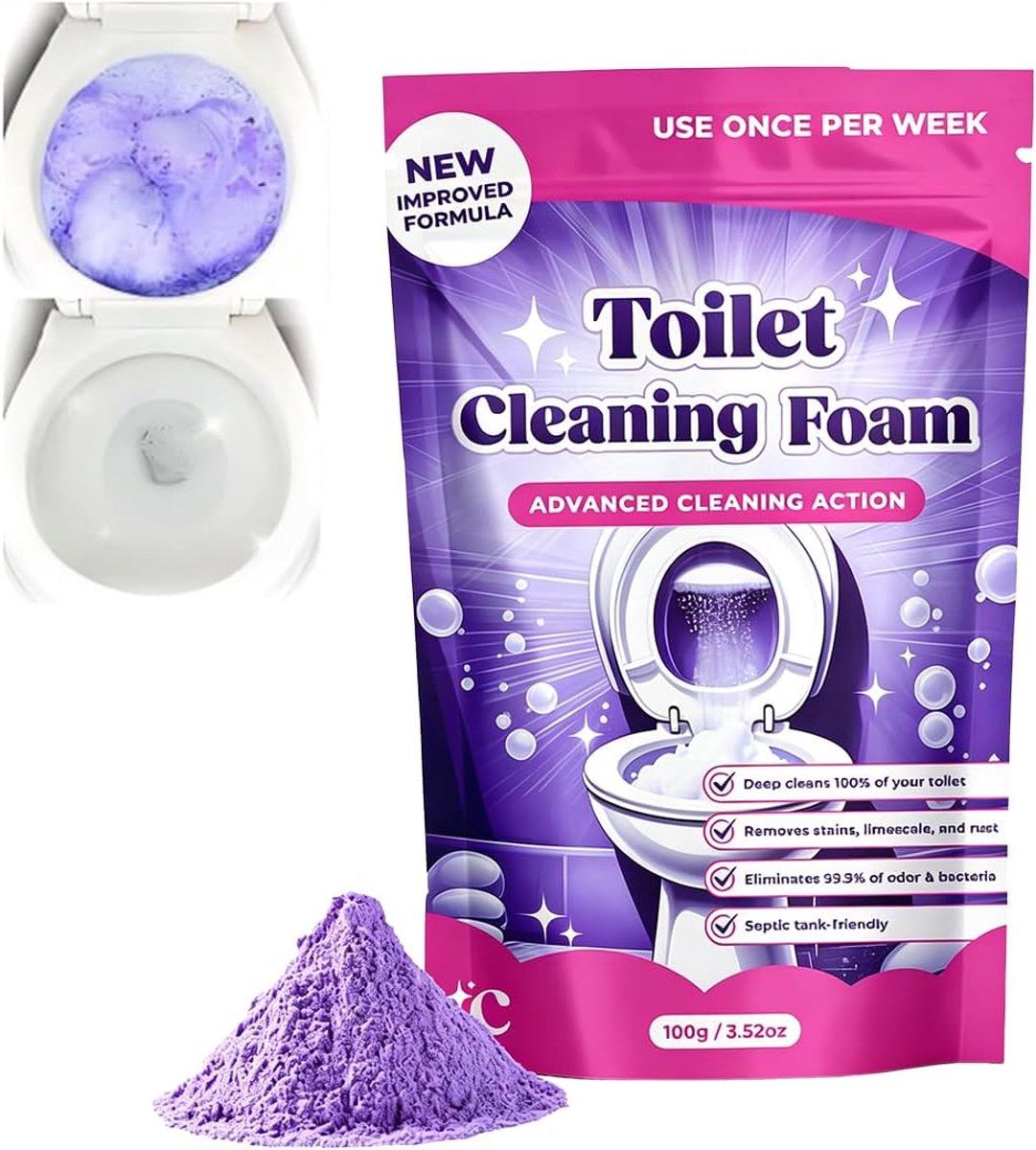 toiletreiniger schuimend - krachtige formule - snelle werking tegen vlekken - gebruiksvriendelijk - ShopVlot