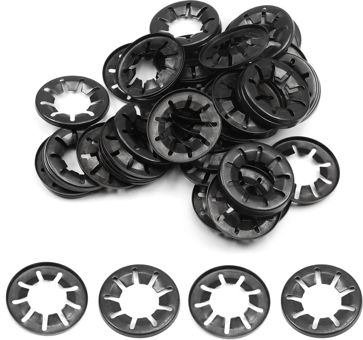 Starlock washers 20 mm binnendiameter - 40 mm buitendiameter - veerkrachtig - ideaal voor machines - ShopVlot