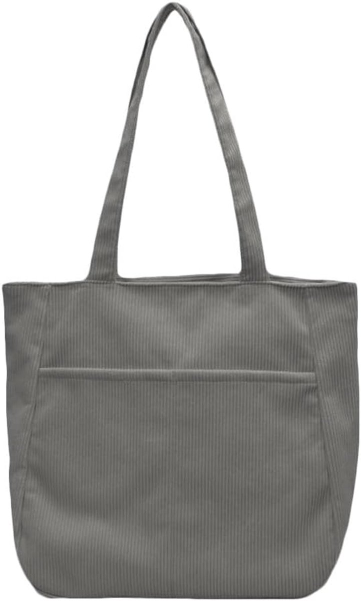 Tote Bag Dames Groot - Corduroy - Met Rits - Perfect voor Werk en Winkelen - ShopVlot