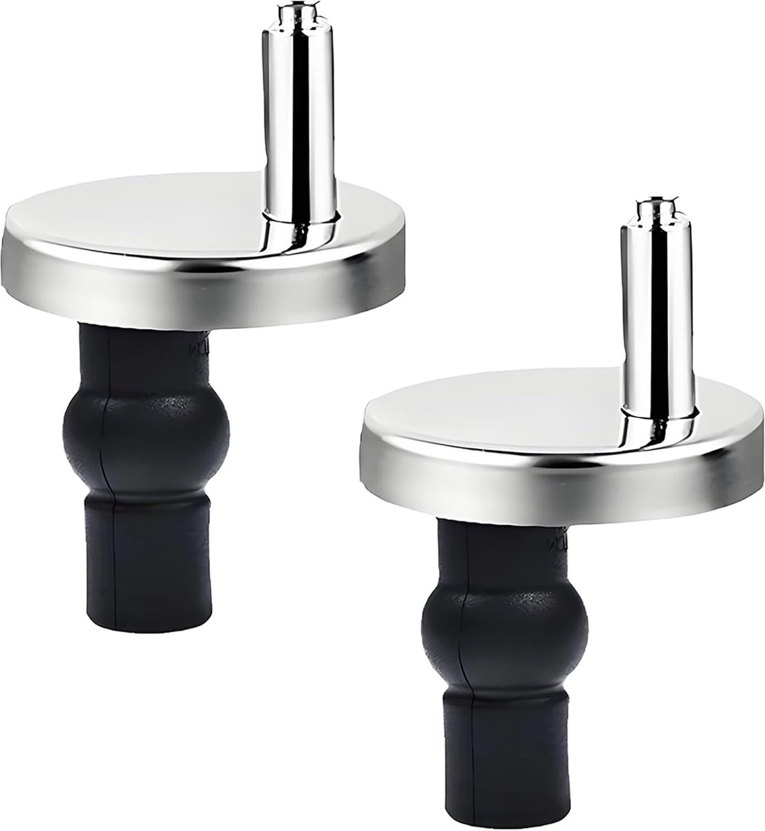 SnelShoppen - 2 Stuks Toiletbril, Klemtoiletbril, Verstelbare Hinge Toiletbril, Hoogwaardige Rubber en RVS, Voor Ongelijkmatige Vloeren, Geschikt voor