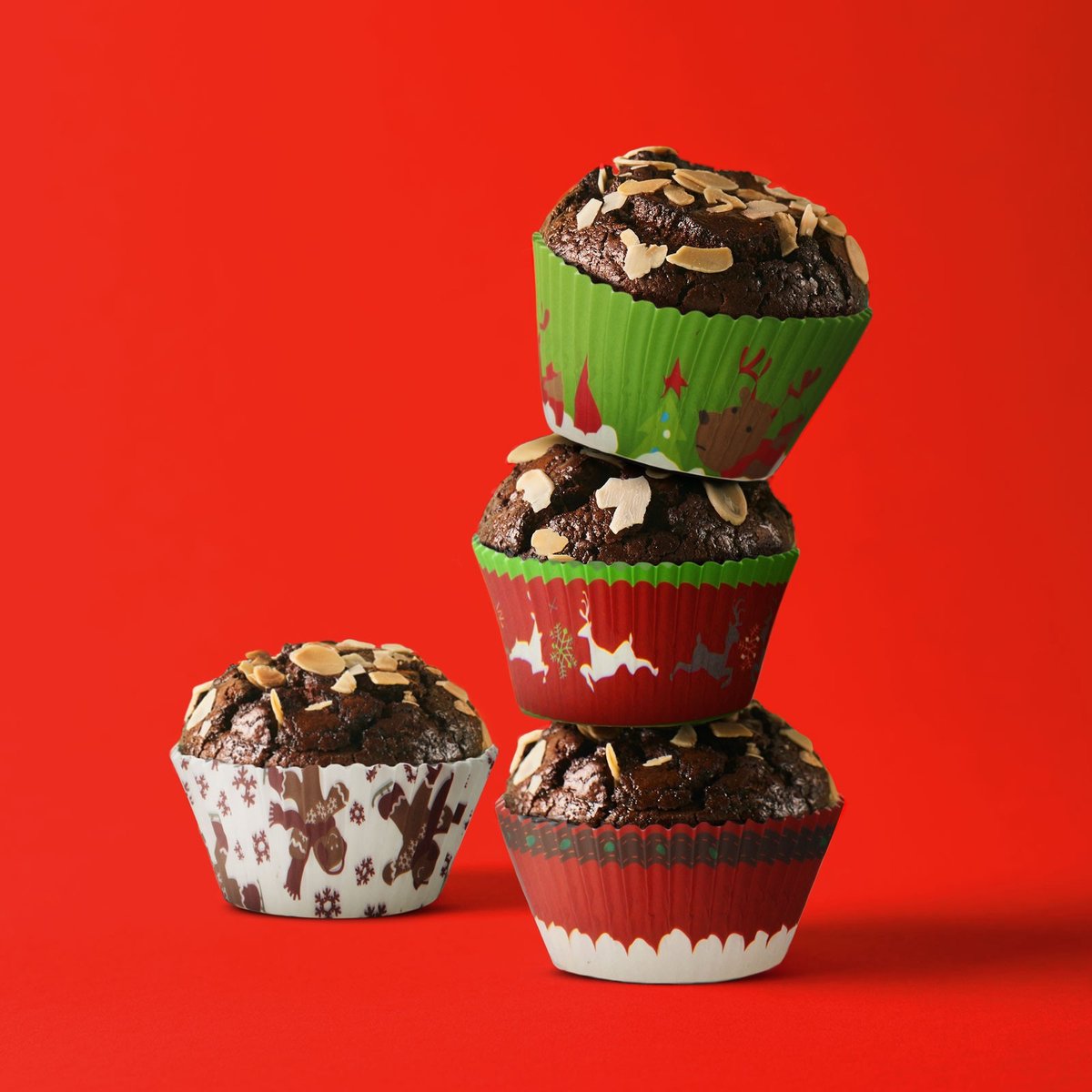 Muffin Bakvormen / Muffinvorm Cupcake Papier Vormpjes - 100 Stuks - - Kerstmis - 100 stuks / pak 1 Stuks [57168X]
