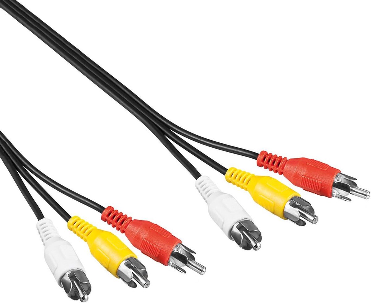 Composite audio video kabel 10 m - 3x cinch plug - stereo verbinding - ideaal voor tv en audio - ShopVlot