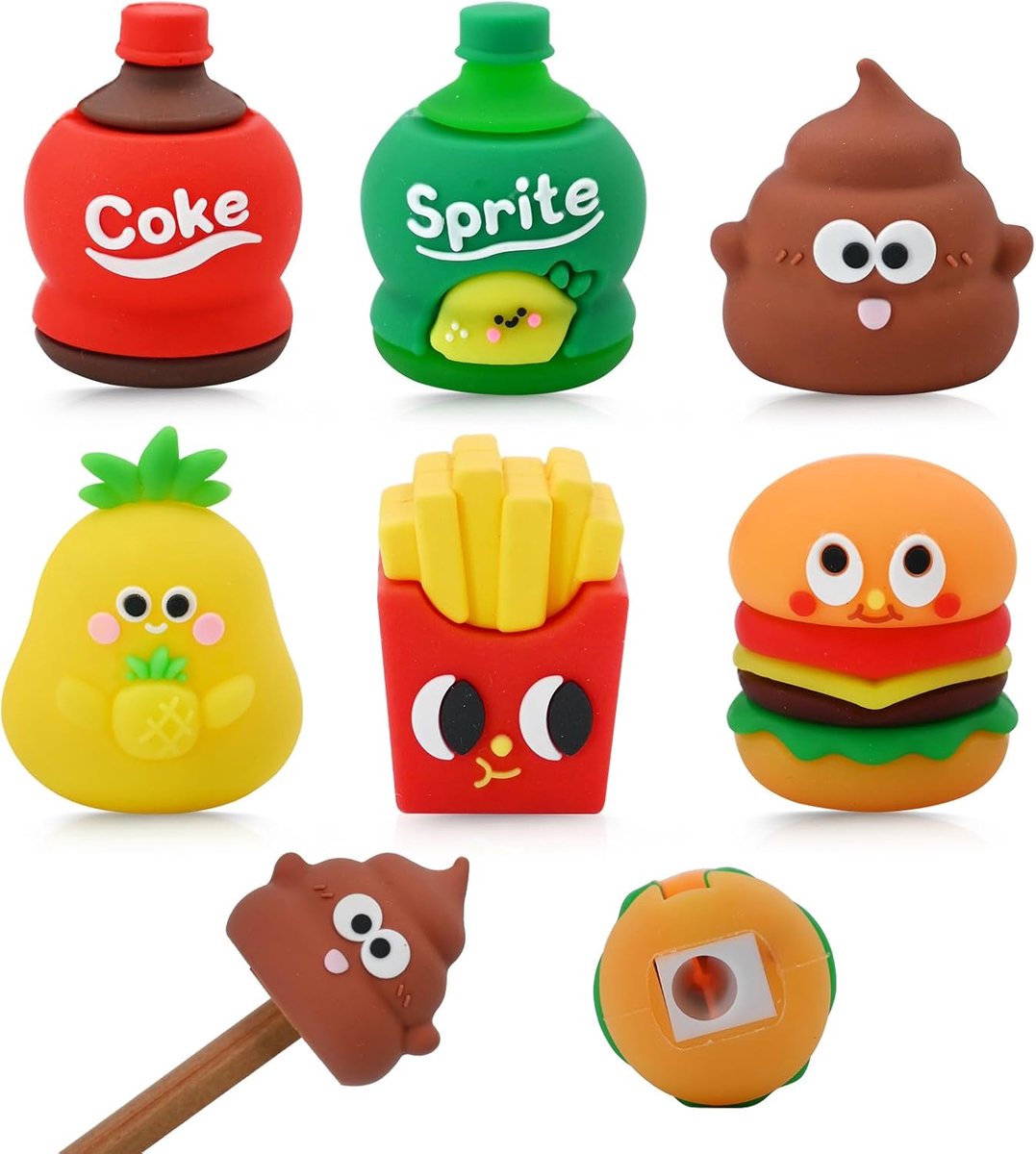Puntenslijpers set van 6 - schattige dieren - Kawaii cartoon ontwerp - perfect voor school en kantoor - ShopVlot