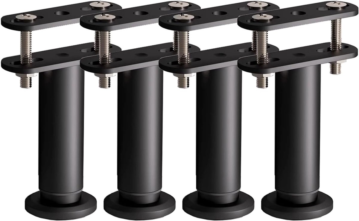 Bedondersteuningspoten verstelbaar 120mm-180mm - zware metalen steun - eenvoudig te installeren - ShopVlot