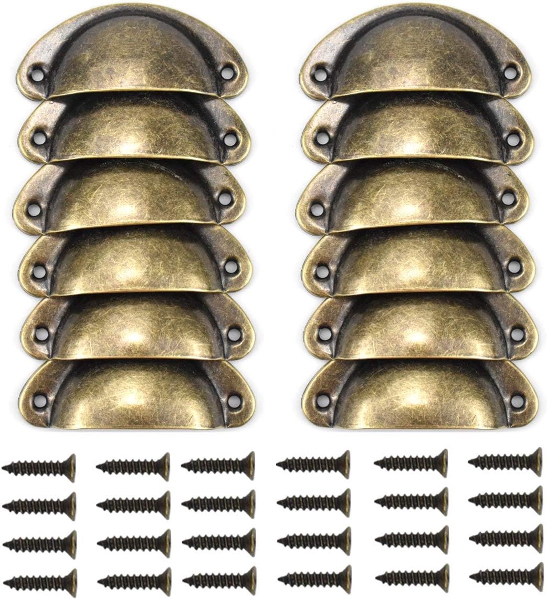 Meubelhendels Vintage 12 Stuks - Schelp Retro Antiek - Duurzaam en Elegant - Perfect voor Meubelrenovatie - ShopVlot